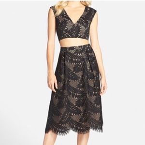 BCBG two piece top and skirt